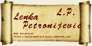 Lenka Petronijević vizit kartica